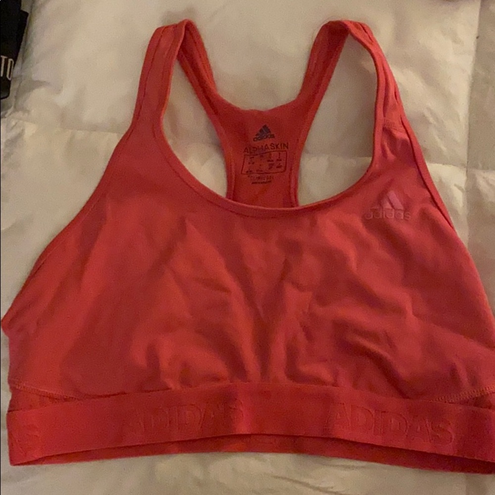 Pink sports bra